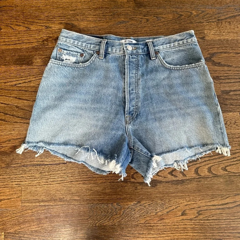 RE/DONE Revolve Hight Rise Buttoned Fly Shorts size 31 Pristine Condition